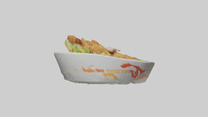 Fried chicken salad model 3D model