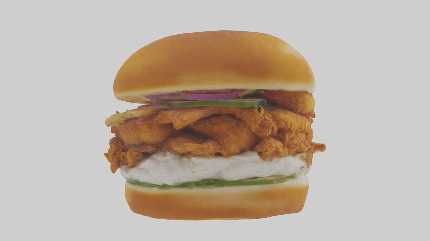 Fried chicken sandwich model 3D model