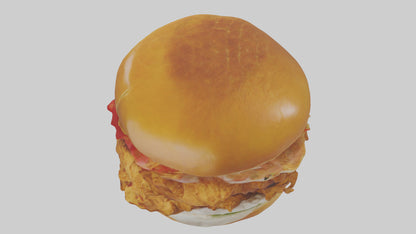 Fried chicken sandwich model 3D model