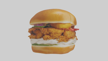 Fried chicken sandwich model 3D model