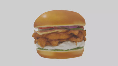 Fried chicken sandwich model 3D model