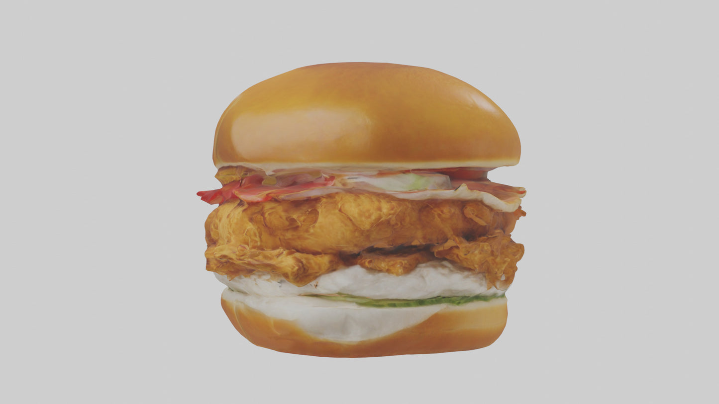 Fried chicken sandwich model 3D model