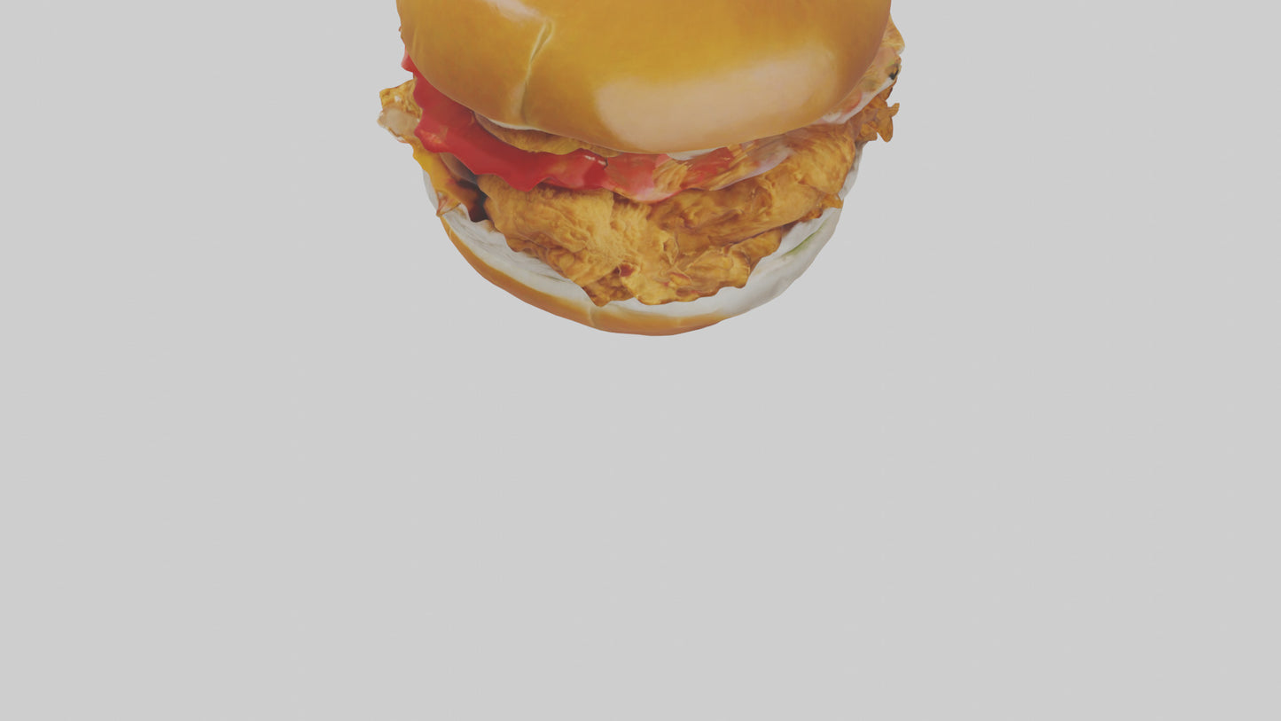 Fried chicken sandwich model 3D model