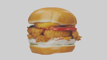 Fried chicken sandwich model 3D model
