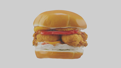 Fried chicken sandwich model 3D model