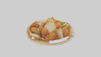 Fried chicken wrap model 3D model