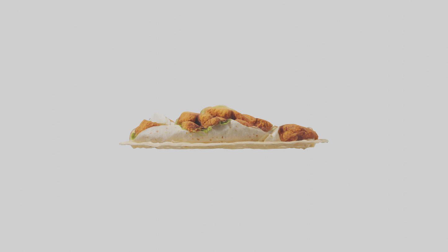 Fried chicken wrap model 3D model