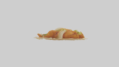 Fried chicken wrap model 3D model