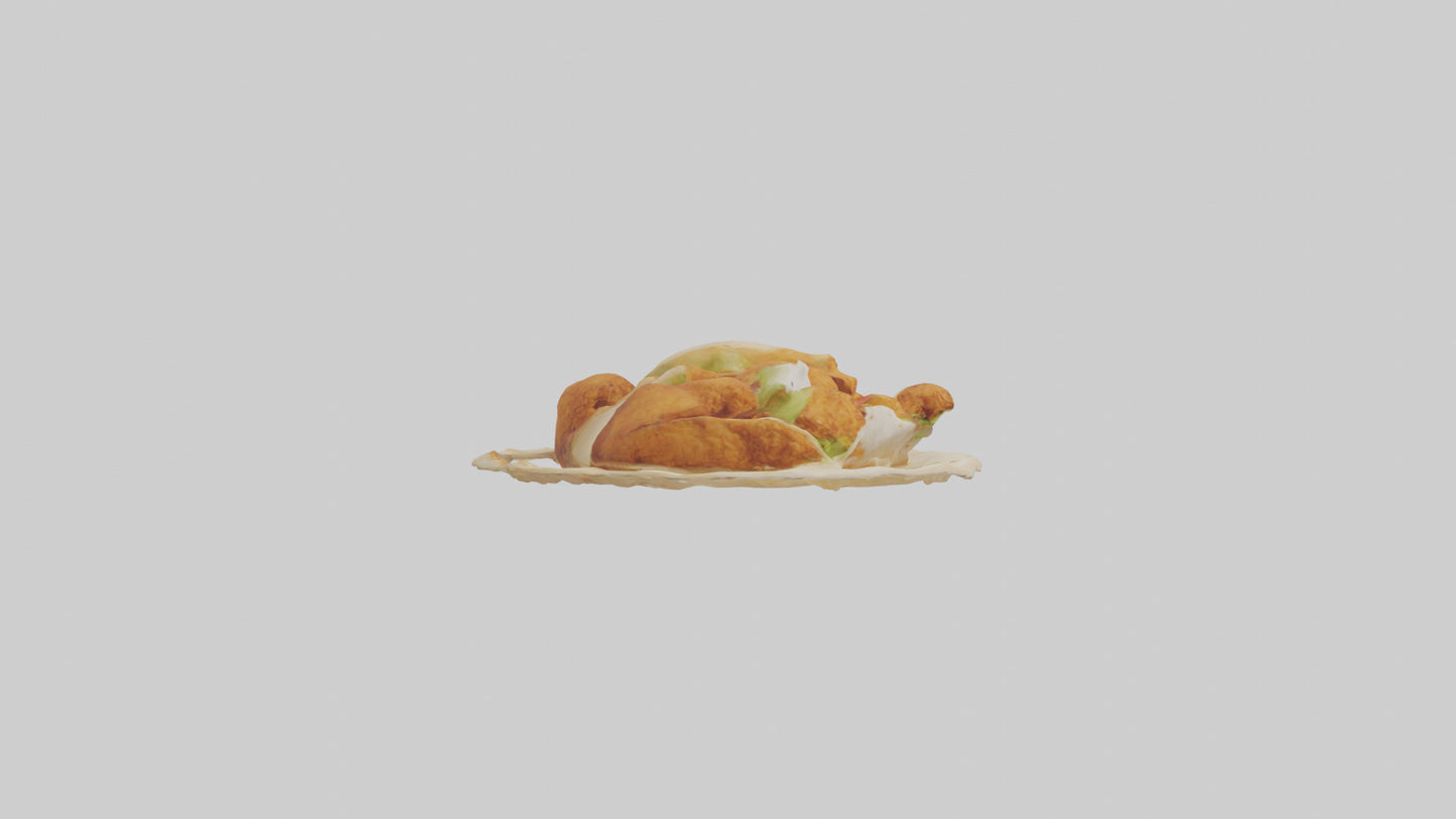 Fried chicken wrap model 3D model