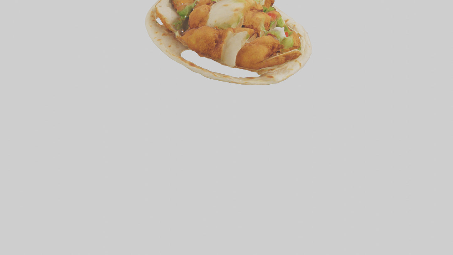 Fried chicken wrap model 3D model