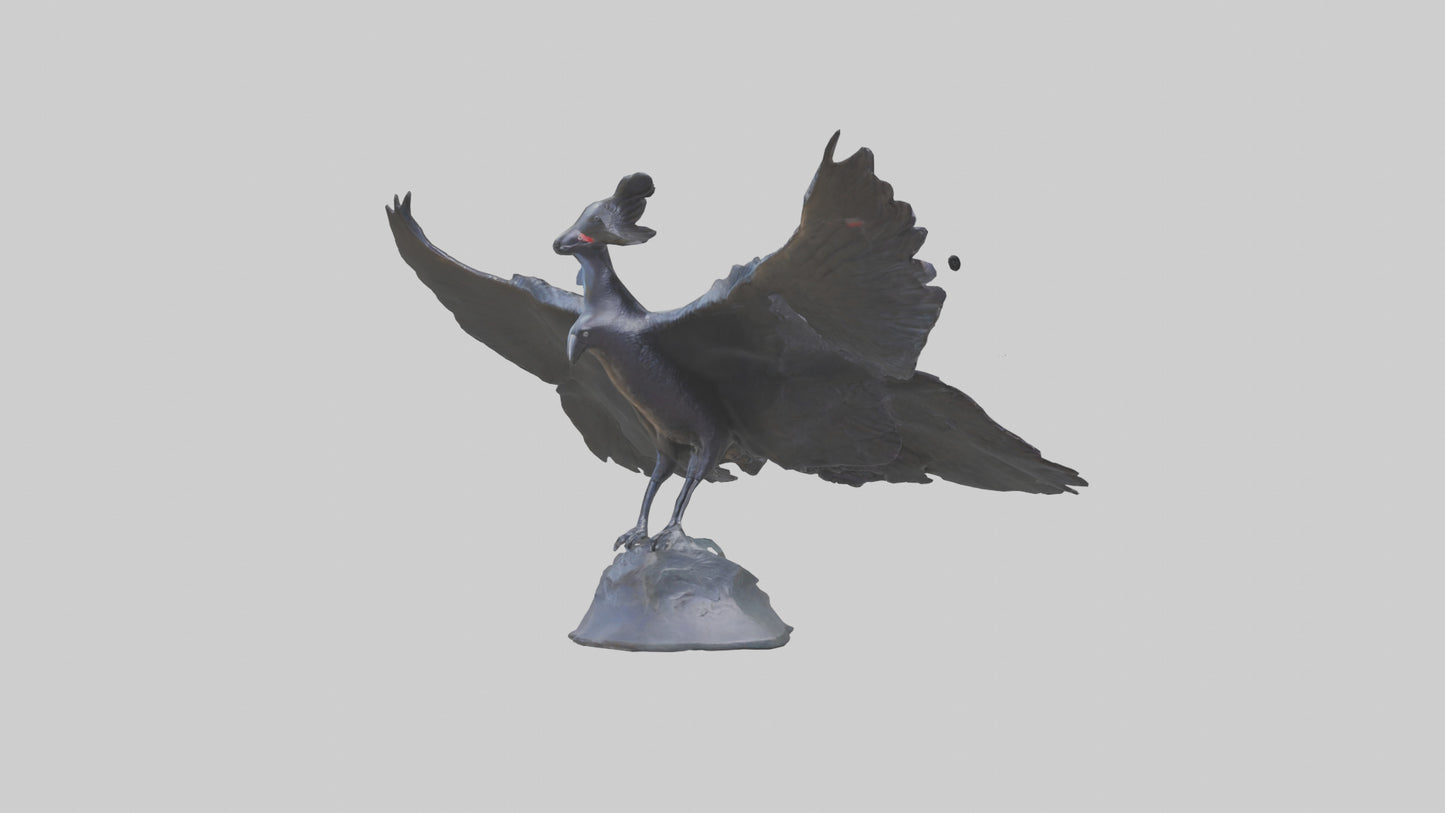 Frigatebird statue model 3D model