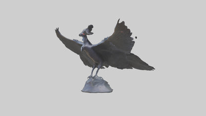 Frigatebird statue model 3D model