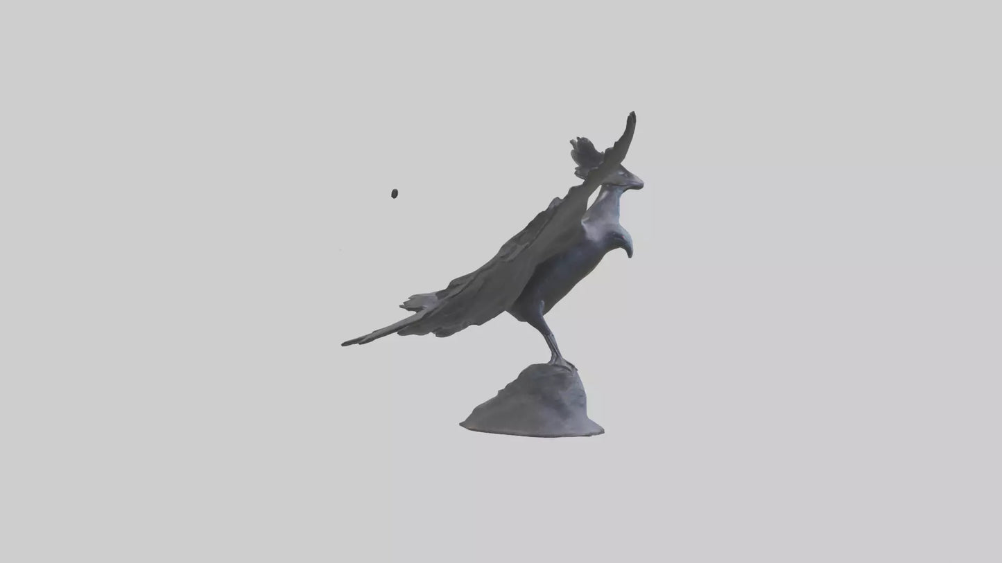 Frigatebird statue model 3D model