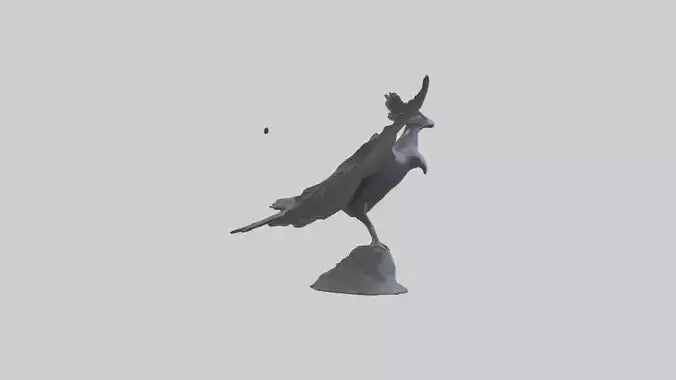 Frigatebird statue model 3D model