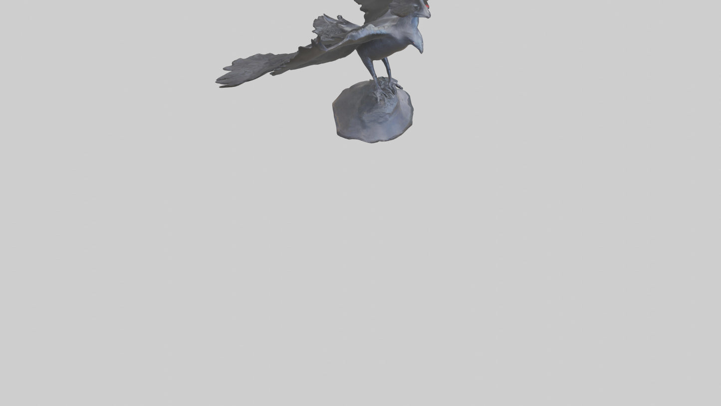 Frigatebird statue model 3D model