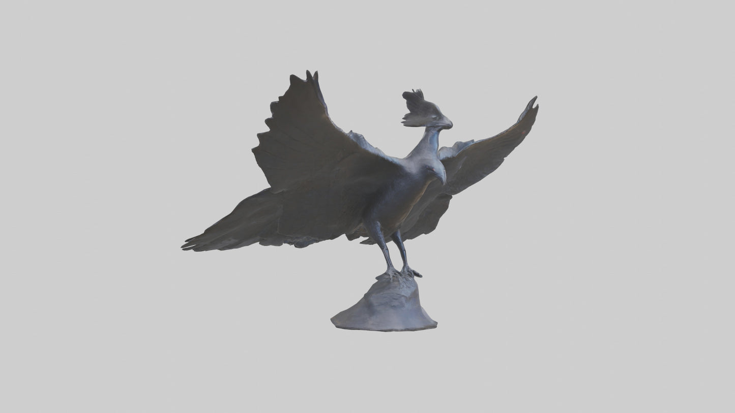 Frigatebird statue model 3D model