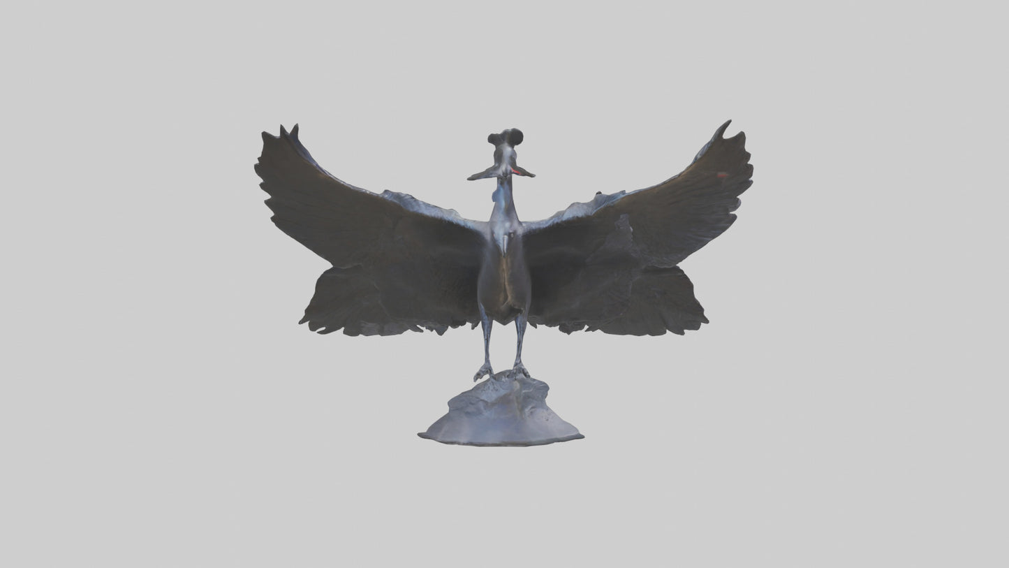 Frigatebird statue model 3D model