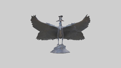 Frigatebird statue model 3D model