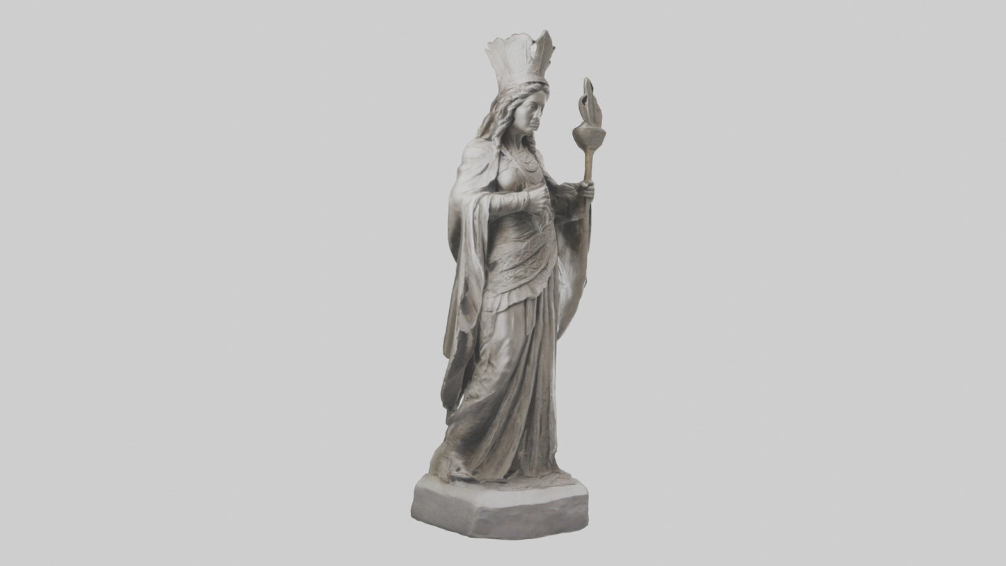 Frigg statue model 3D model