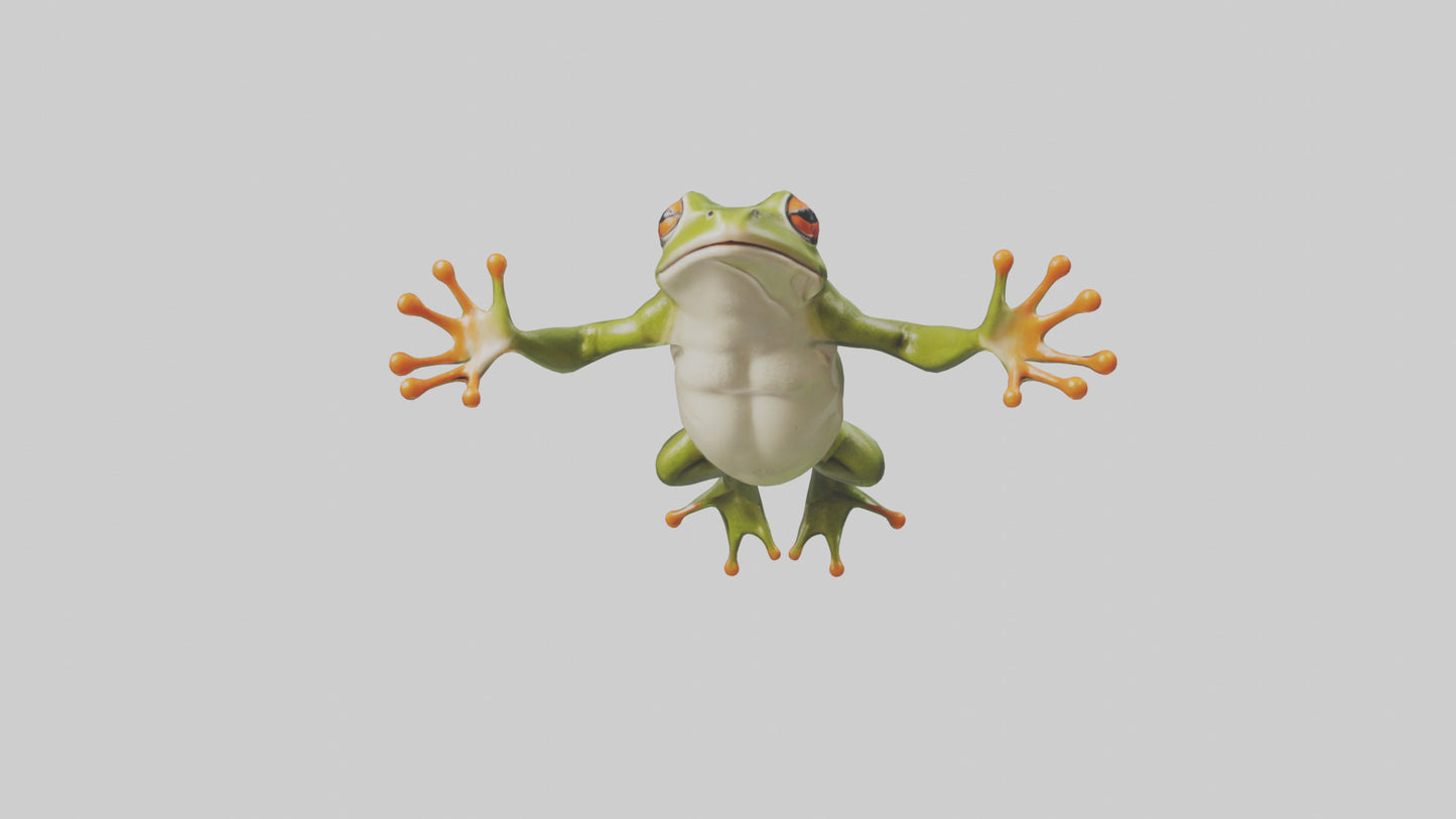 3D model Frog leaping model VR / AR / low-poly