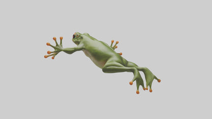 3D model Frog leaping model VR / AR / low-poly