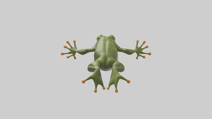 3D model Frog leaping model VR / AR / low-poly