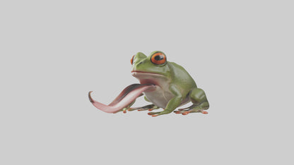 Frog Tongue Model VR / AR / low-poly