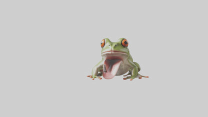 Frog Tongue Model VR / AR / low-poly