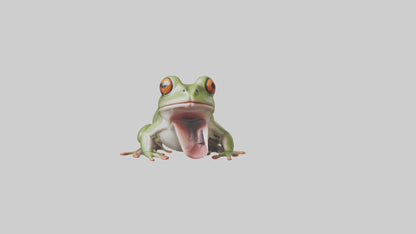 Frog Tongue Model VR / AR / low-poly