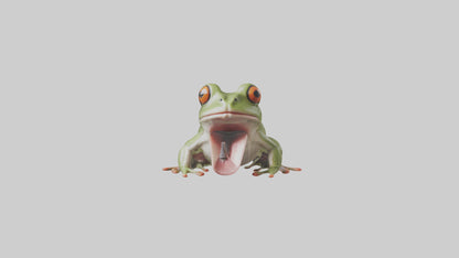 Frog Tongue Model VR / AR / low-poly