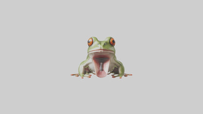 Frog Tongue Model VR / AR / low-poly