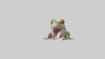 Frog Tongue Model VR / AR / low-poly