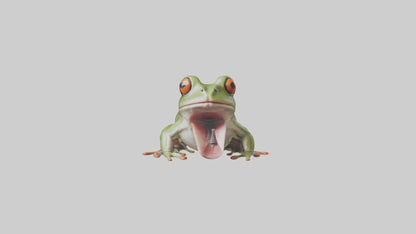 Frog Tongue Model VR / AR / low-poly