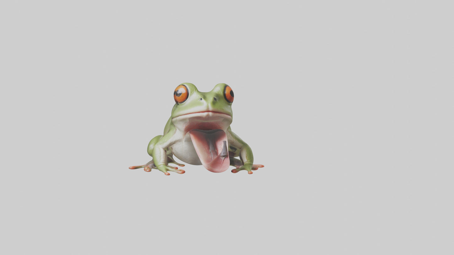 Frog Tongue Model VR / AR / low-poly