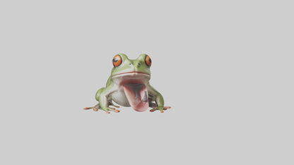 Frog Tongue Model VR / AR / low-poly