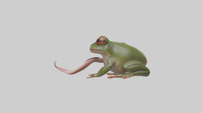 Frog Tongue Model VR / AR / low-poly