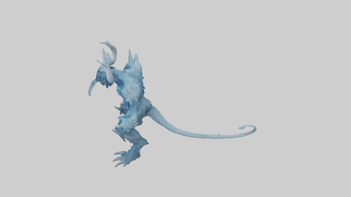 Frost Demon model VR / AR / low-poly