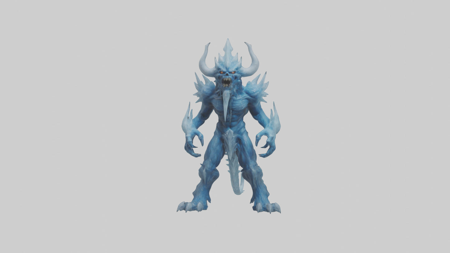 Frost Demon model VR / AR / low-poly