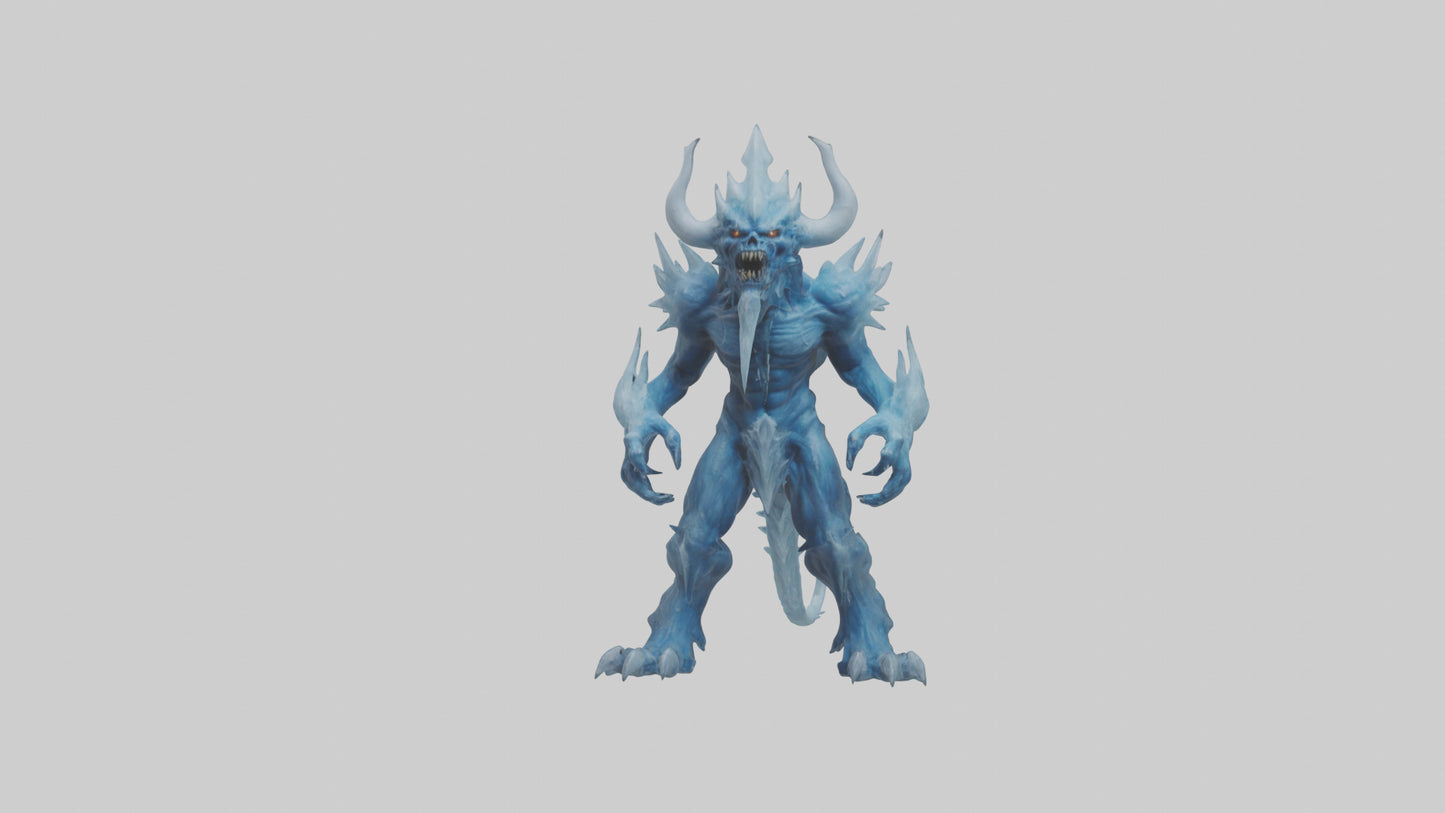 Frost Demon model VR / AR / low-poly