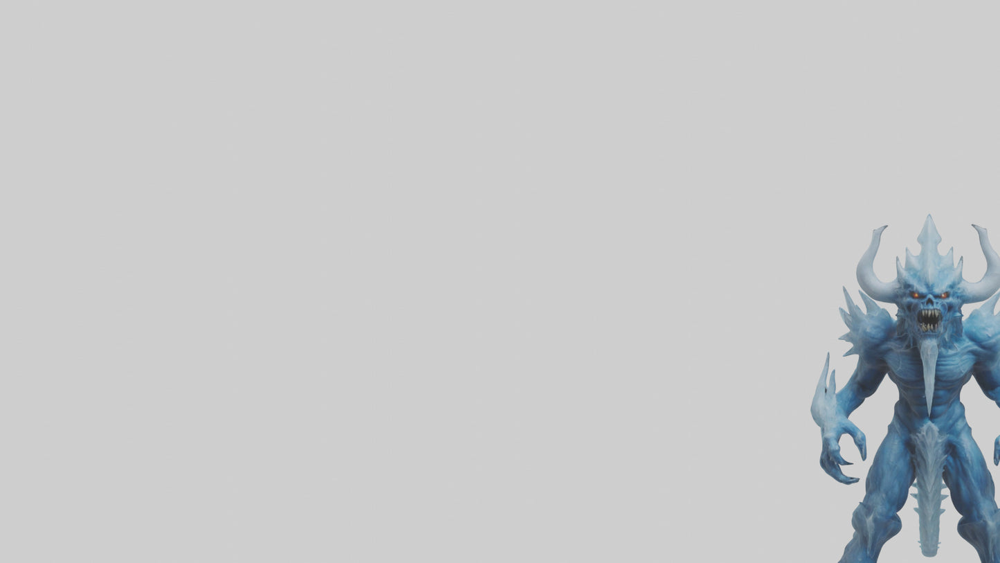 Frost Demon model VR / AR / low-poly