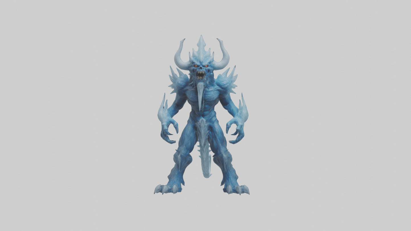 Frost Demon model VR / AR / low-poly