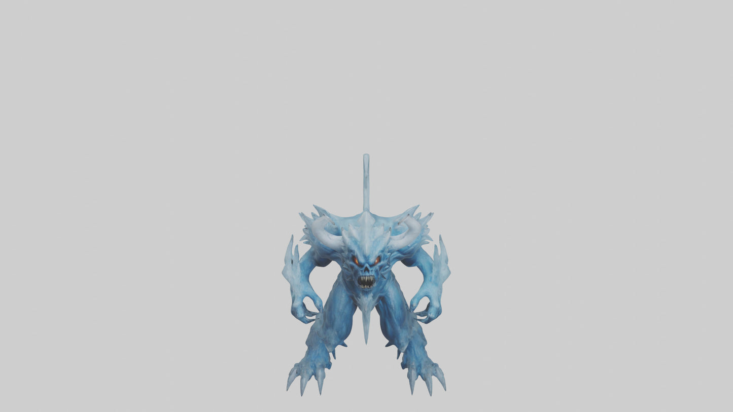 Frost Demon model VR / AR / low-poly