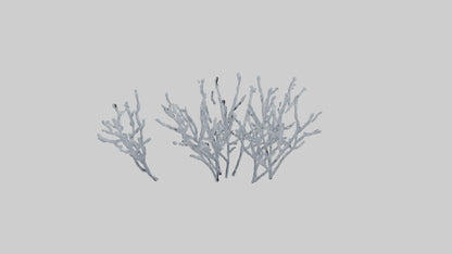 3D model Frosted Branches model VR / AR / low-poly