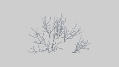 3D model Frosted Branches model VR / AR / low-poly