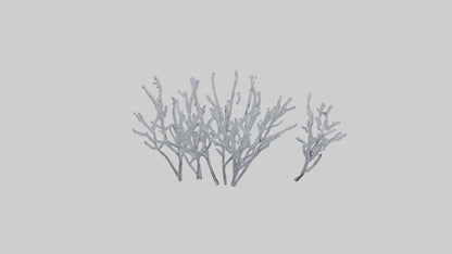 3D model Frosted Branches model VR / AR / low-poly