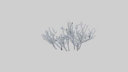 3D model Frosted Branches model VR / AR / low-poly