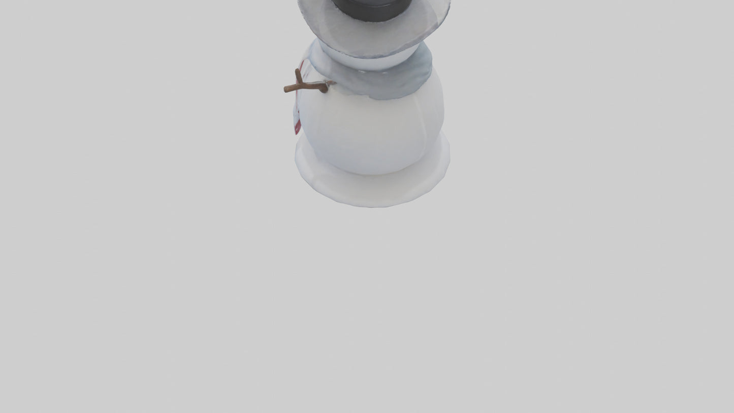 Frosty Snowman with Hat model 3D model