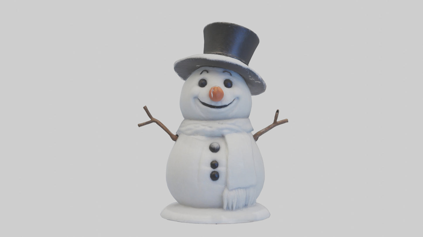 Frosty Snowman with Hat model 3D model