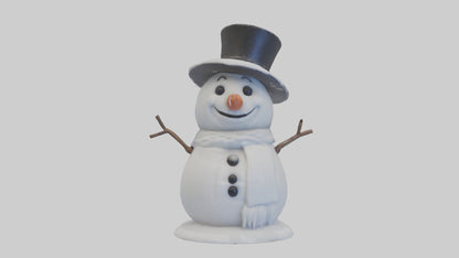 Frosty Snowman with Hat model 3D model