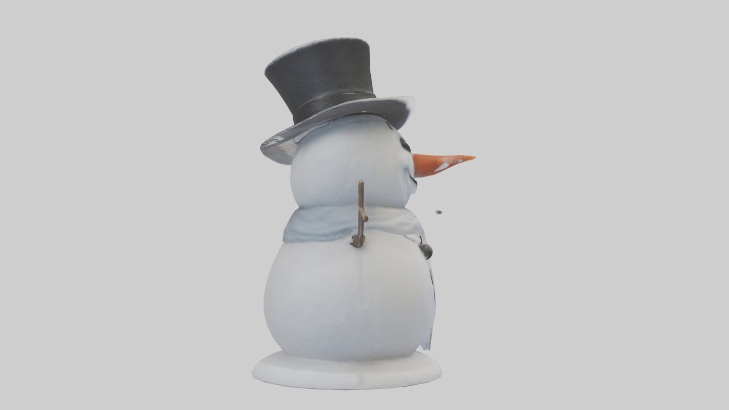 Frosty Snowman with Hat model 3D model